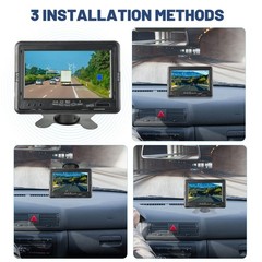 Eway 7 Inch Tft Lcd Monitor Quad Split View Hd Full Color 7 Display Screen Rca