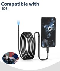 5M 8LED IOS Plug and Play Borescope Endoscope Inspection Camera for iPhone iOS