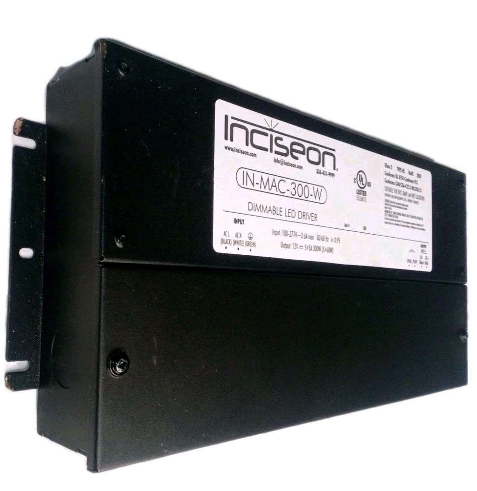 Inciseon 300W Dimmable LED Driver, Electronic Transformer, 120V AC to 12V DC…