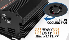 PRV MDX2000.4 1 Ohm Mini 4 Channel 4x 500 Watts Amp Compact Car Audio Amplifier