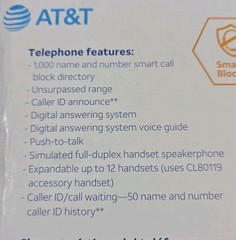AT&T CL82219 DECT 6.0 2-Handset Phone w/ Answering Machine FREE SHIP