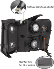 2007-2013 GMC Sierra 1500 2007-2014 2500HD 3500HD Headlight Pair–Compatible