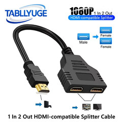 4K HDMI Cable Splitter Adapter 2.0 Converter 1 In 2 Out 1 Male to 2 Female