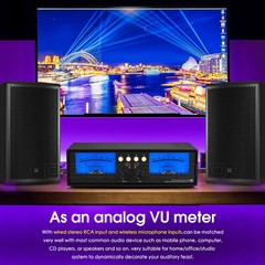 Douk Audio VU2 Dual Analog VU Meter Display 4-way RCA Audio Selector Splitter