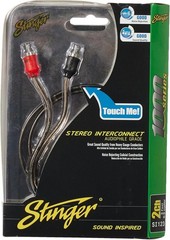 Stinger SI123 1000 Series 3′ RCA Shielded Coaxial Audio Cable 2-Channel