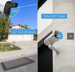 OOSSXX Solar Wireless Security 2Cameras W/Station Outdoor WiFi CCTV Night Vision