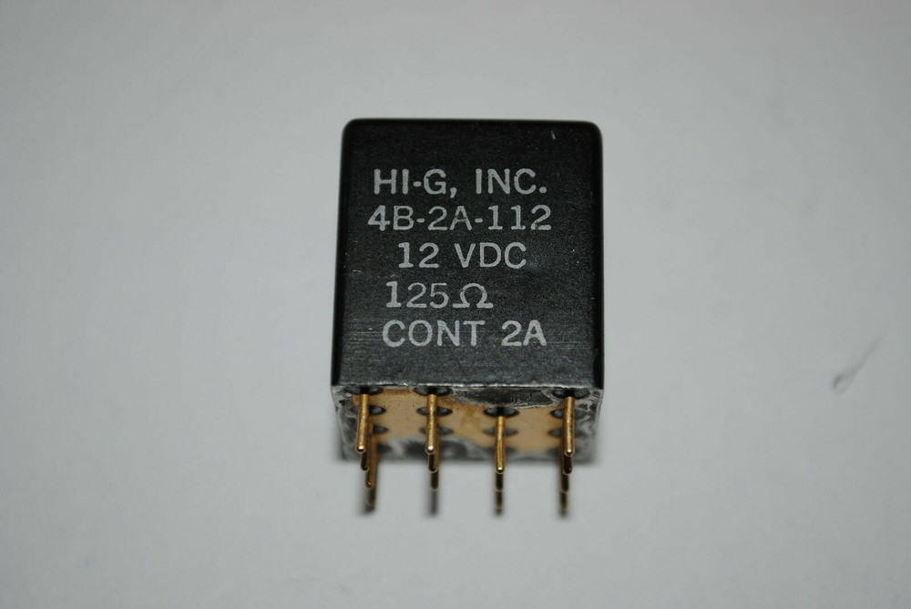 HI-G, INC RELAY 4B-2A-112 12VDC 125 OHM