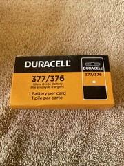 6 packs of 1 Duracell 377/376 SR66 SR626W 1.5V Silver Oxide Button Cell Battery
