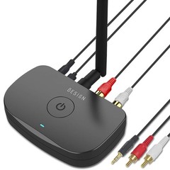 Besign BE-RCA Long Range Bluetooth Music Receiver, Wireless Audio Black