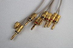 Qed Silver Special 25th anniversary edition Speaker Cable ( 4pc-2ft. ) mad in UK