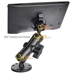 Aluminum GPS Mount with 22mm Ball Connector, Compatible with Garmin