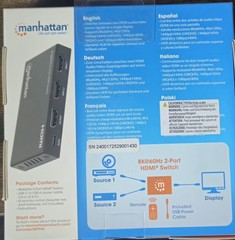 Manhattan 8K 60-Hz 2-Port HDMI Switch