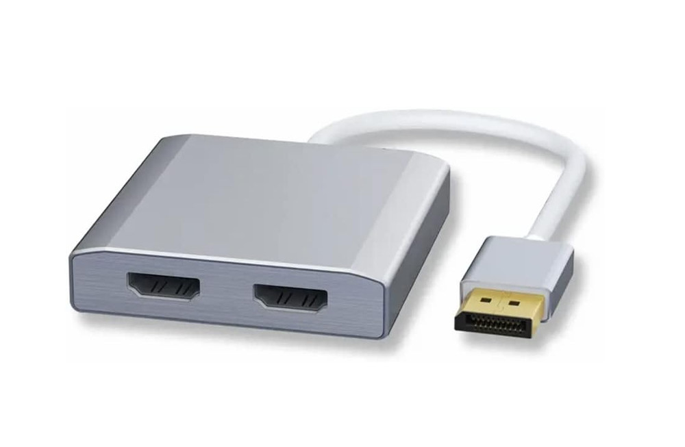 Displayport to Dual HDMI Splitter 4K DP to 2 HDMI Hub Windows and Mac System