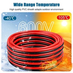 10 Gauge Wire 2 Conductor Tinned Copper Cable, Flexible 10 AWG Marine Wire for S