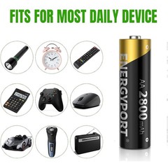 Lot AA Rechargeable Batteries 2800mAh 1.2V NI-MH Double A for Garden Solar Light