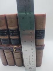 CD Hide Dummy Book Co. CD Storage Stash Faux Books Hand Painted Tan Black