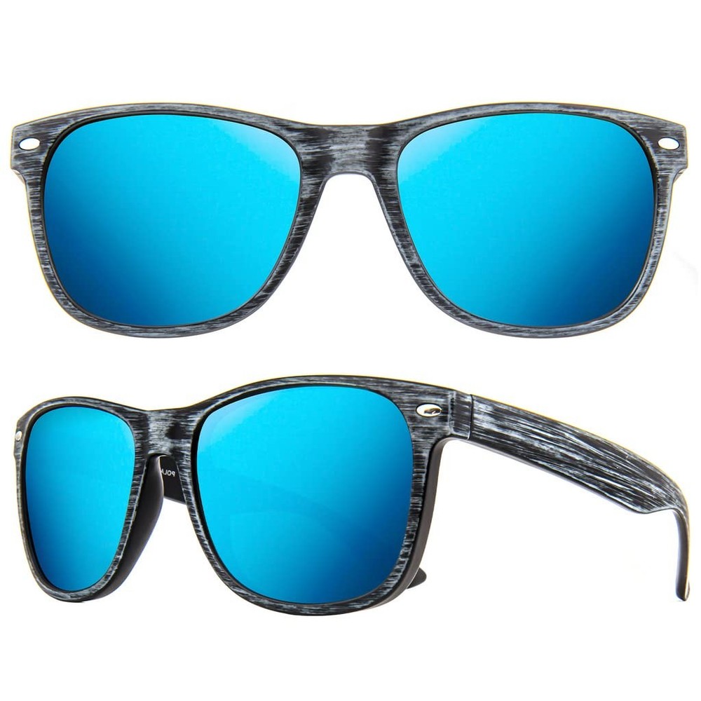 MAXJULI Polarized Fit XL,58mm, B7.gray Wood Grain/Blue Revo (1 Pair)