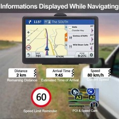 Gps Navigation for Car/Truck Touch Screen Maps w/ Spoken Direction 7″