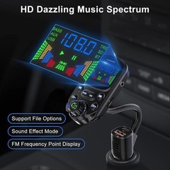 FM transmitter Car Bluetooth radio MP3 wireless adapter hands-free 3port charger
