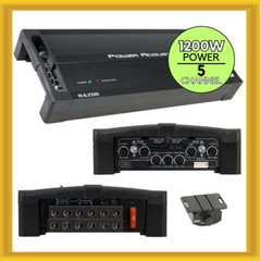 Power Acoustik RZ52500D Compact 5 Channel Class D Car Amplifier 1200W RMS Power