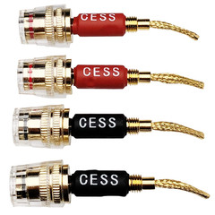CESS-220 Pin Banana Plug to 4Mm Female Banana Jack/Speaker Wire, 4 Pack