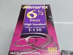 NEW SEALED Lot of (10) Memorex T-130 VHS 6.5 Hours High Standard Video cassette