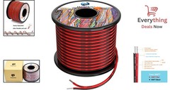 20AWG Silicone Electrical Wire 2 Conductor Parallel Flexible Tinned Copper 200ft