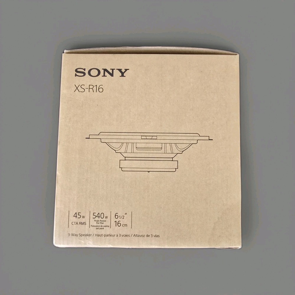 Sony XS-R16 6.5in (16cm/6 1/2in) 3-Way Car Speakers 45W RMS