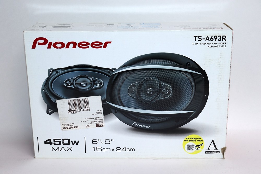 Pioneer TS-A693R 4-Way 6x9in Car Speaker Pair 450W Max Power