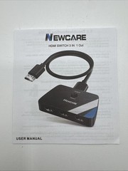 NEWCARE 4K 60Hz HDMI Switch Splitter 3 In 1 Out HDMI 2.0 PS5 Xbox Fire TV