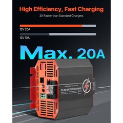 12V 20A DC to DC Charger Battery Charger 250W for Lead-Acid and Lithium AGM GEL