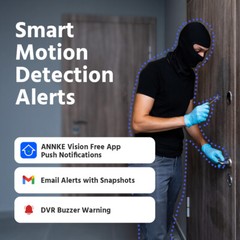 ANNKE 4K Ultra HD 5MP/8MP 8CH DVR Video CCTV Home Security Camera System Outdoor