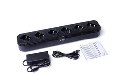 BTECH CH-8-6 6-Way Gang Charger for UV-82HP, GMRS-V2, MURS-V1, UV-82C, Black