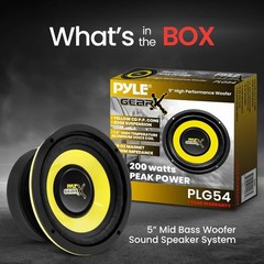Plg54 5.25″ Bass Audio Mobile Yellow Sub Subwoofers