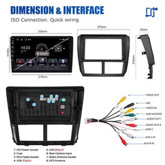 Android 15 Car Stereo Radio GPS Apple Carplay WIFI For Subaru Fores 2007-2013