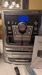 GoldSound AHVVE Compact Stereo System CD Player, Dual Cassette, Phono