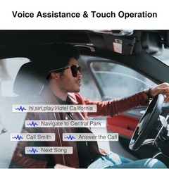 Smart Audio Bluetooth Sunglasses, Wireless Music, IPX4 Waterproof, UV400, BLACK