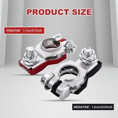 2x Car Battery Terminal Clamp Connectors Positive Negative Release Disconnect