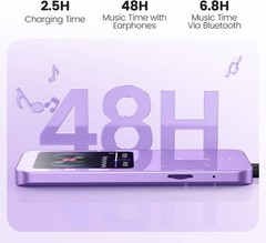 AGPTEK A09X 32GB Bluetooth 5.3 MP3 Music Player 2.4″Screen Built-in Speaker
