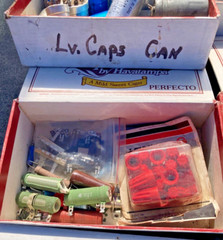 Vintage Electrical Parts Lot Capacitor Resistor Switch 8 Tampa Sweet Boxes Lot