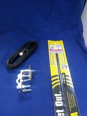 FIRESTIK FL3-B 3′ BLACK CB ANTENNA W/ SINGLE GROOVE MIRROR MOUNT, 18 FT. COAX