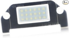 LED License Plate Light for 2005-2014 Vehicles, 18-SMD LED Rear Tag Lamps, 6000K