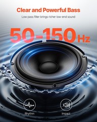 VEVOR 120W 10″ Under Seat Silm Subwoofer Car/Truck Powered Amplified System