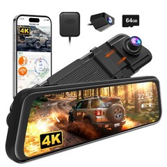 WOLFBOX M40/M40Lite 10″ Dash Camera 4K Front and Rear Dash Cam Built-In GPS NEW
