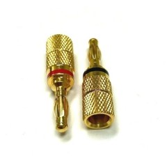 4pc Audio Gold Plated Speaker Wire Connector Banana Plug Jack Open End Home Car