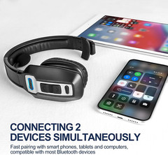 Trucker Bluetooth 5.2 Wireless Headset With Noise Cancelling Mic For Phones PC