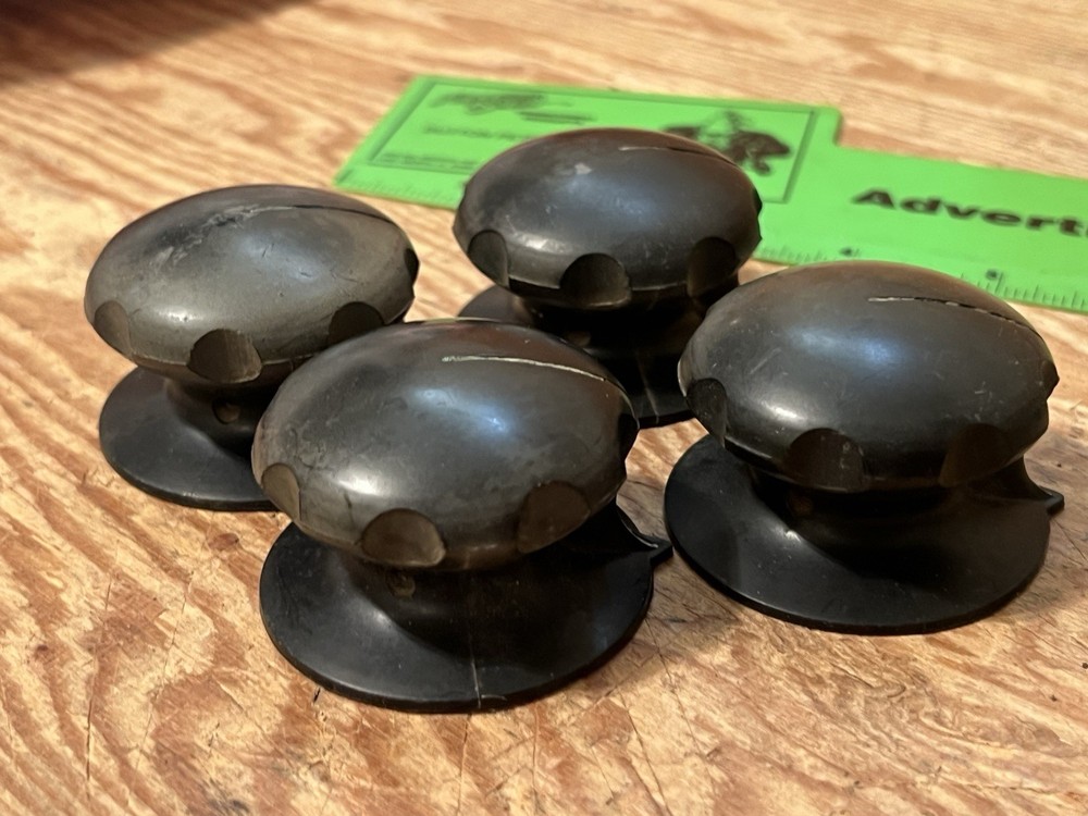 4x ’60s/70s vintage 53 mm large rotary console knobs Japan RCA Raytheon Peavey