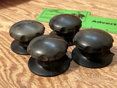 4x ’60s/70s vintage 53 mm large rotary console knobs Japan RCA Raytheon Peavey