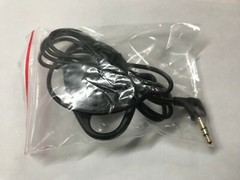 Pack of TWO D-Shaped Ear Hook Single Earpiece Headphones w/ 3.5mm Plug