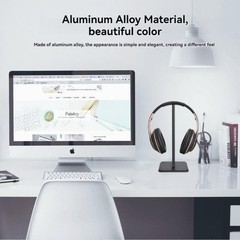 Universal Headphone Stand Aluminum Alloy Desk Headset Holder for Gaming Office
